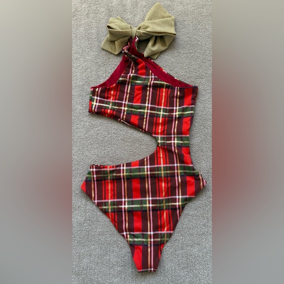 Beach Riot - Celine Holiday Plaid - One Piece Swimsuit - Picture 2 of 12